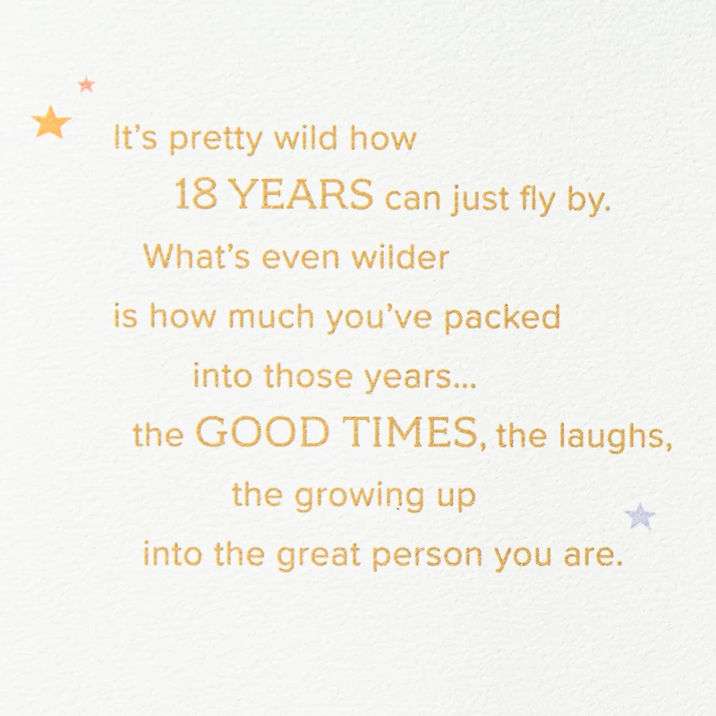 You've Grown into a Great Person 18th Birthday Card With Cake Topper for only USD 8.59 | Hallmark