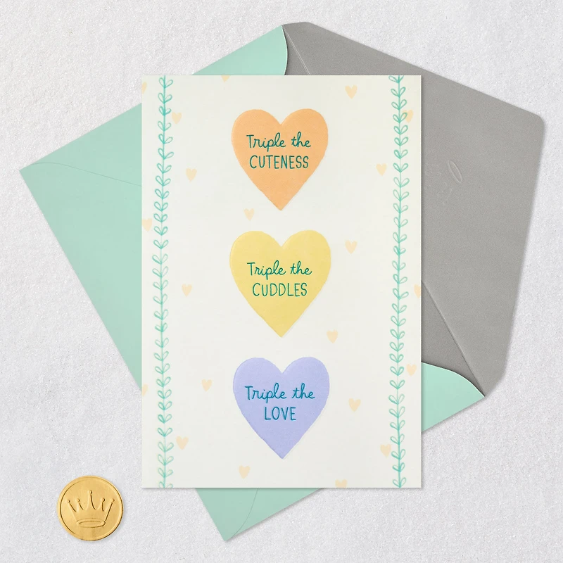 Triple the Love New Baby Triplets Card for only USD 2.99 | Hallmark
