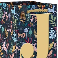 13" Joy on Navy Floral Holiday Wine Gift Bag for only USD 3.49 | Hallmark