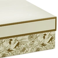 10" Square Gold Floral on White Gift Box for only USD 10.99 | Hallmark