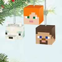 Mini Minecraft Alex, Steve and Arctic Fox Ornaments, Set of 3 for only USD 24.99 | Hallmark