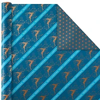 Elegant Blues 4-Pack Blue and Gold Reversible Wrapping Paper, 150 sq. ft. for only USD 19.99 | Hallmark