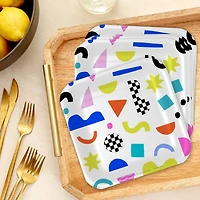 Scattered Shapes on White Dessert Plates, Pack of 8 for only USD 3.99 | Hallmark