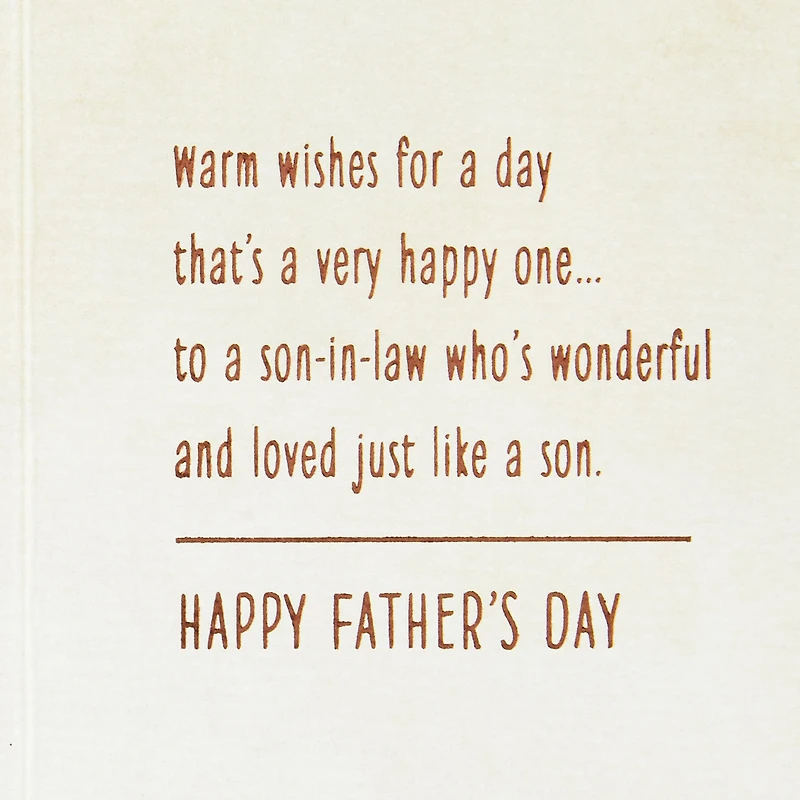 You're Loved Just Like a Son Father's Day Card for Son-in-Law for only USD 5.99 | Hallmark