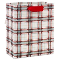 6.5" Farmhouse Plaid on White Small Holiday Gift Bag for only USD 2.49 | Hallmark