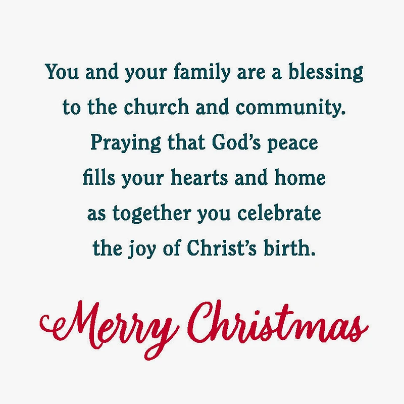 A Season of Blessing and Cheer Religious Christmas Card for Pastor and Family for only USD 3.99 | Hallmark