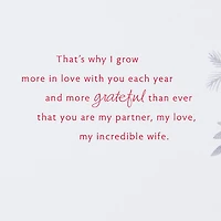 My Partner, My Love, My Incredible Wife Christmas Card for only USD 7.99 | Hallmark