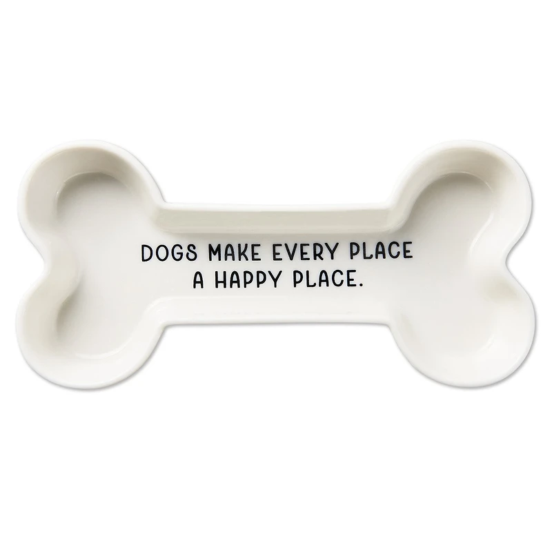 Happy Place Dog Bone-Shaped Trinket Dish for only USD 19.99 | Hallmark