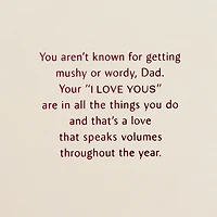 Your Love Speaks Volumes Christmas Card for Dad for only USD 6.99 | Hallmark