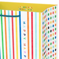 9.6" Happy Happy Stripes Medium Birthday Gift Bag for only USD 3.99 | Hallmark