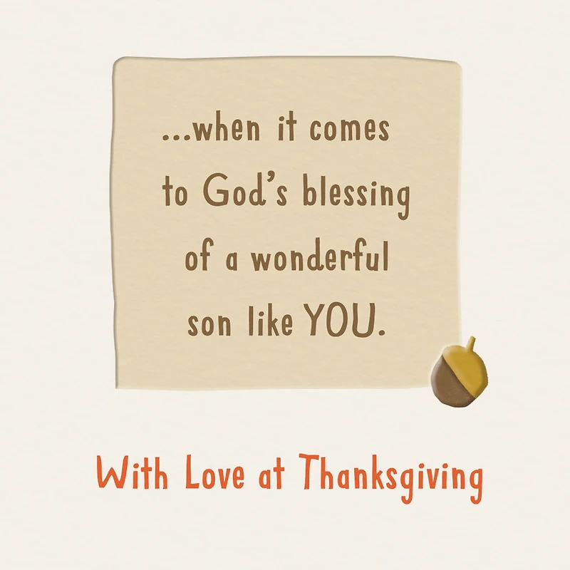 You Make It Easy to Be Thankful Religious Thanksgiving Card for Son for only USD 2.99 | Hallmark