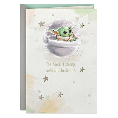 Star Wars: The Mandalorian™ Grogu™ The Force Is Strong With This Little One New Baby Card for only USD 6.59 | Hallmark