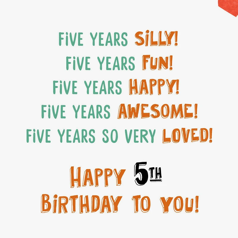 Five Years Loved 5th Birthday Card for only USD 2.99 | Hallmark