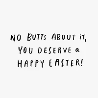 Chicken and Bunny No Butts About It Funny Easter Card for only USD 3.99 | Hallmark