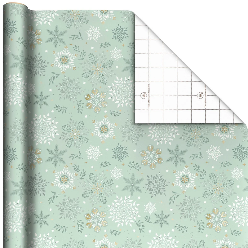 Snowflakes on Sage Wrapping Paper Roll, 22.5 sq. ft. for only USD 4.99 | Hallmark