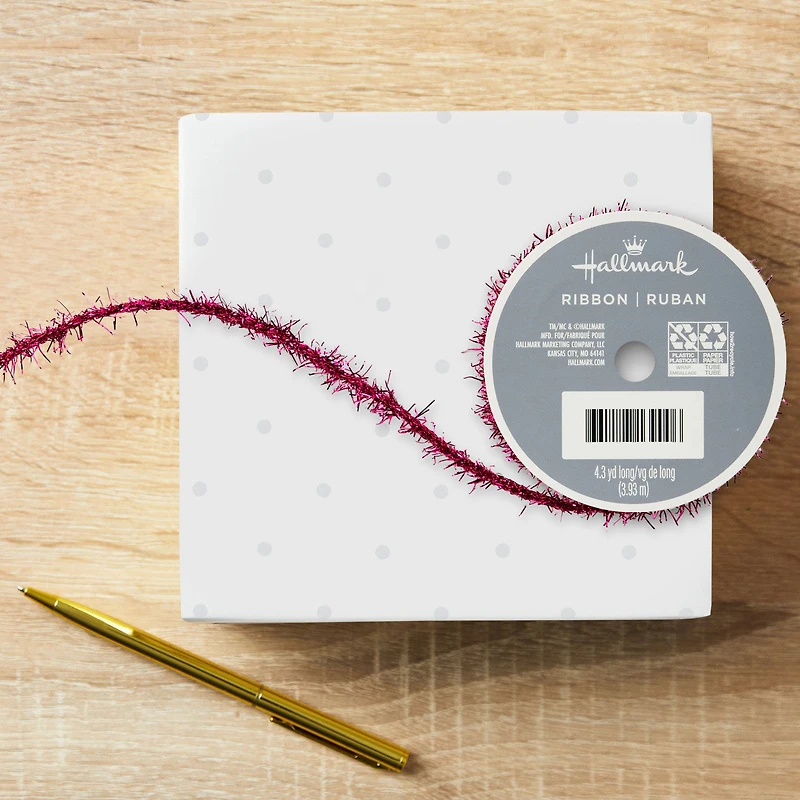 Pink Sparkle Ribbon, 12.9' for only USD 4.49 | Hallmark