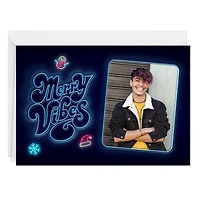 Neon Merry Vibes Custom Holiday Card for only USD 4.99 | Hallmark