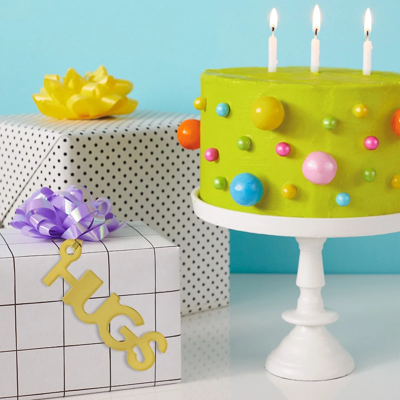 Gold "Hugs" Die-Cut Gift Trim for only USD 4.49 | Hallmark