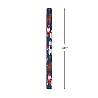 Santa and Friends on Navy Jumbo Christmas Wrapping Paper Roll, 90 sq. ft. for only USD 9.99 | Hallmark