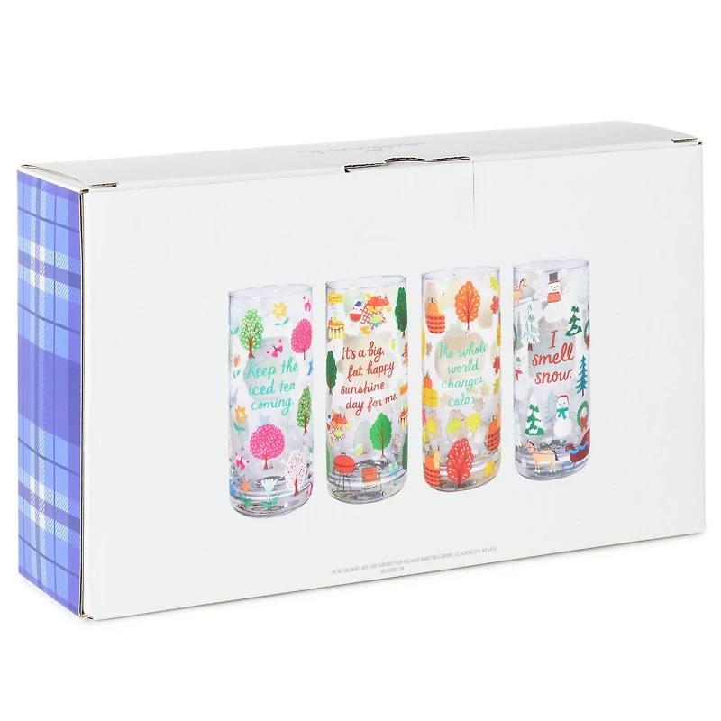 Gilmore Girls Seasons of Stars Hollow Drinking Glasses, Set of 4 for only USD 44.99 | Hallmark