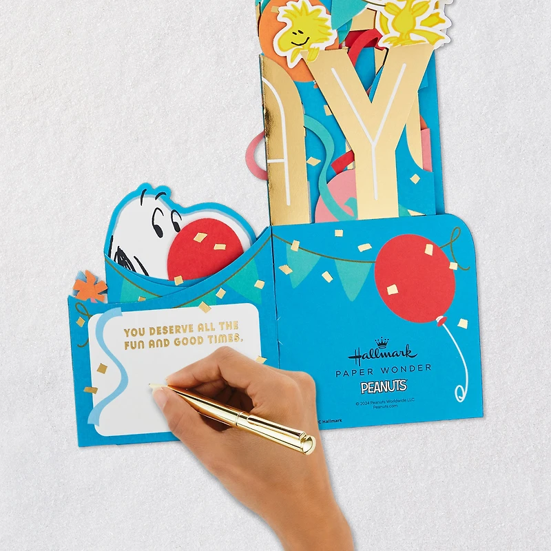Jumbo Peanuts® Snoopy and Woodstock Fun and Good Times 3D Pop-Up Birthday Card for only USD 14.99 | Hallmark