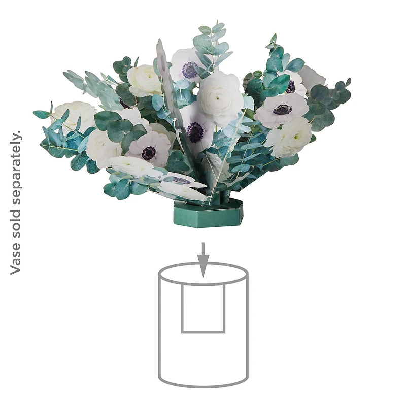 Build-a-Bouquet White and Green Pop-Up Paper Flowers for only USD 9.99 | Hallmark