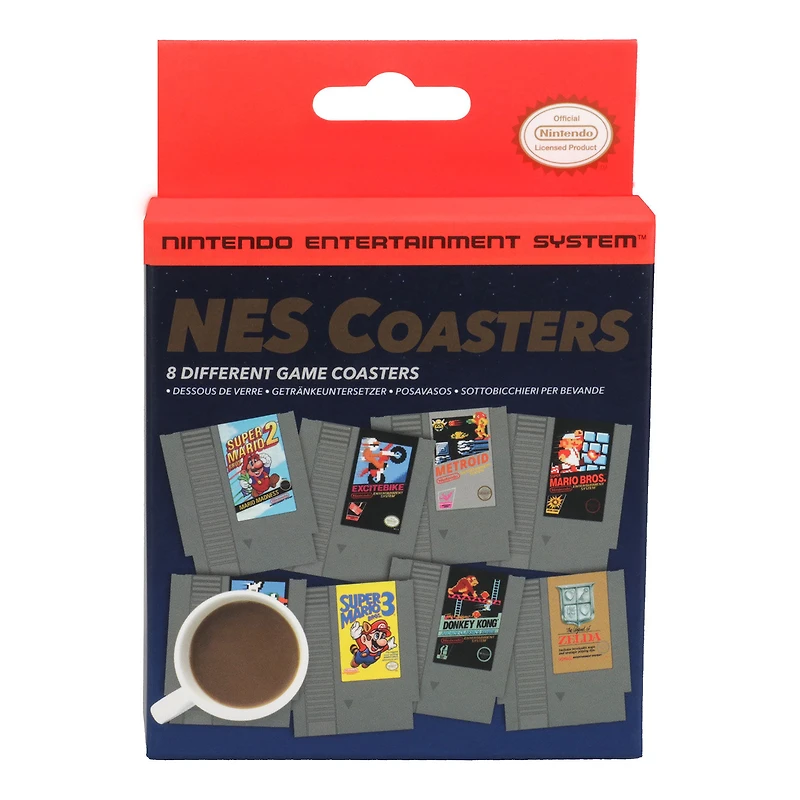 Paladone Nintendo Entertainment System Cartridge Coasters, Set of 8 for only USD 9.99 | Hallmark