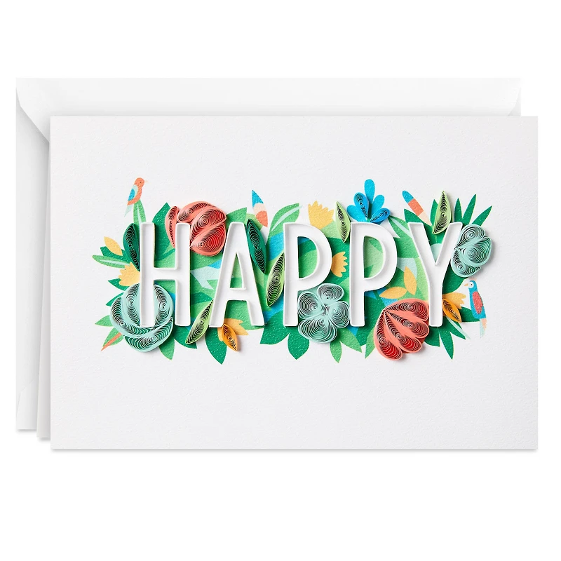 A Day Filled With Happy Quilled Paper Handmade Birthday Card for only USD 13.59 | Hallmark