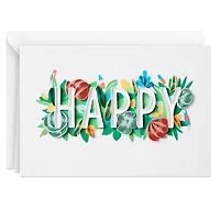A Day Filled With Happy Quilled Paper Handmade Birthday Card for only USD 13.59 | Hallmark
