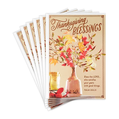 Fall Foliage Bouquet Religious Thanksgiving Cards, Pack of 6 for only USD 5.99 | Hallmark