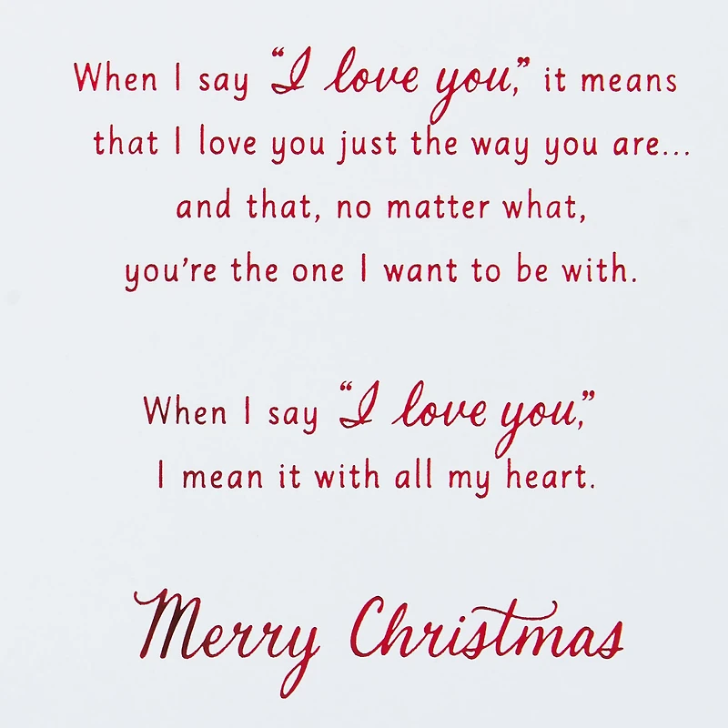 I Love You With All My Heart Romantic Christmas Card for only USD 7.59 | Hallmark