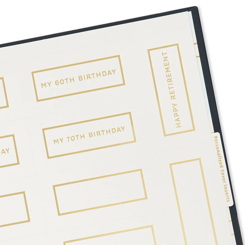 Gold on Navy Linen Customizable Guest Book for only USD 26.99 | Hallmark
