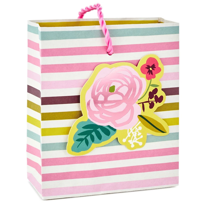 Stripes with Flower Gift Card Holder Mini Bag, 4.5" for only USD 2.99 | Hallmark