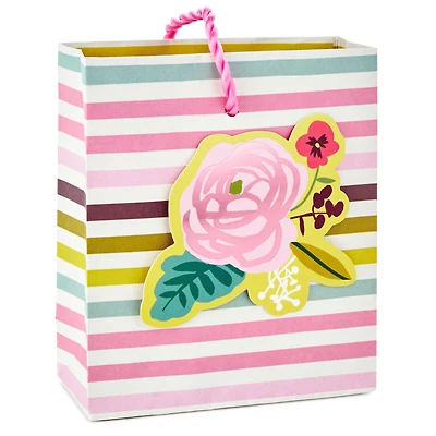 Stripes with Flower Gift Card Holder Mini Bag, 4.5" for only USD 2.99 | Hallmark