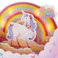 Unicorn Rainbow Musical 3D Pop-Up Birthday Card With Light for only USD 9.99 | Hallmark