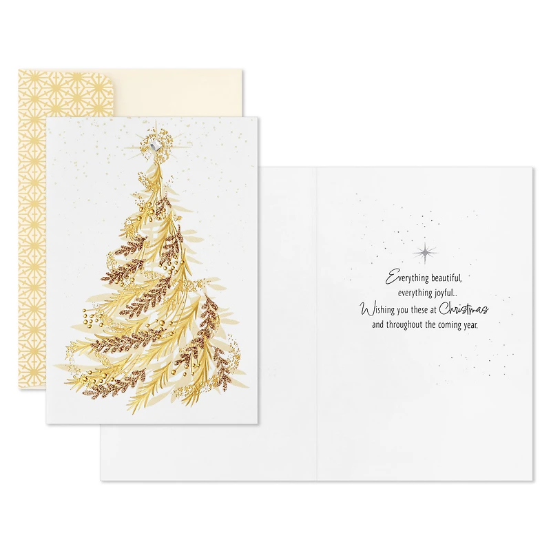 Opulent Gold Tree Boxed Christmas Cards, Pack of 12 for only USD 20.49 | Hallmark