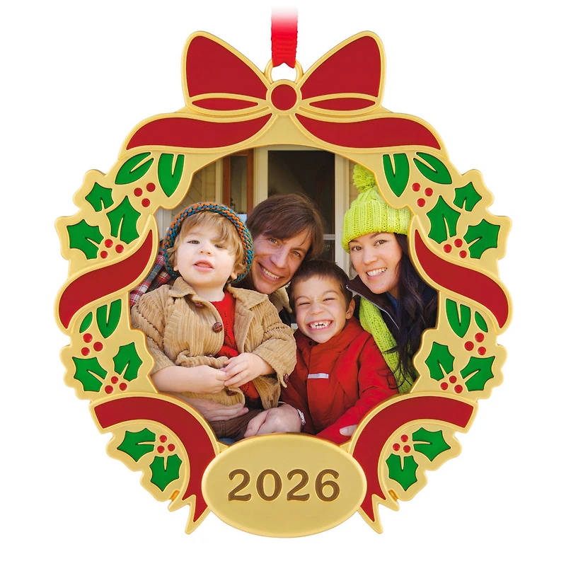 Our Family Christmas 2026 Photo Frame Metal Ornament for only USD 24.99 | Hallmark