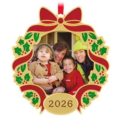Our Family Christmas 2026 Photo Frame Metal Ornament for only USD 24.99 | Hallmark