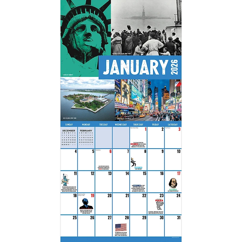 Time Factory Celebrating 250 Years HBD USA 2026 Wall Calendar for only USD 16.99 | Hallmark