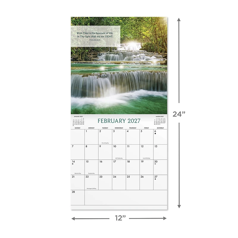 KJV Psalms 2027 Inspirational 12-Month Wall Calendar, 12x12 for only USD 16.99 | Hallmark