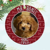 Pet Round Metal Personalized Ornament, Custom Photo and Text for only USD 17.99 | Hallmark