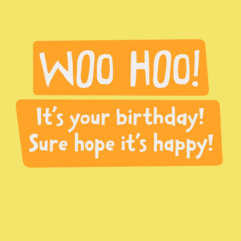 Woo Hoo Knock Knock Joke Funny Birthday Card for only USD 2.50 | Hallmark