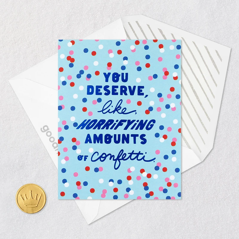 Horrifying Amounts of Confetti Congratulations Card for only USD 3.99 | Hallmark