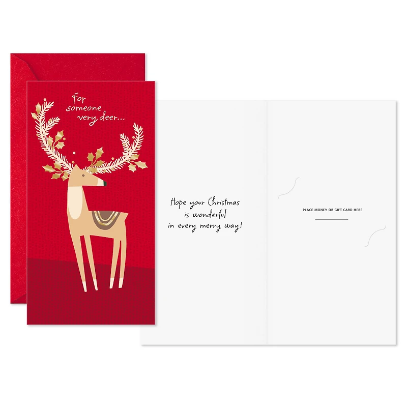 Every Merry Way Gold Deer Money Holder Christmas Cards, Pack of 10 for only USD 8.99 | Hallmark