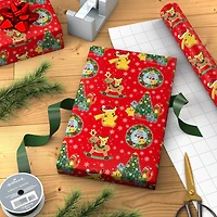 Pokémon Fun on Red Jumbo Christmas Wrapping Paper Roll, 70 sq. ft. for only USD 9.99 | Hallmark