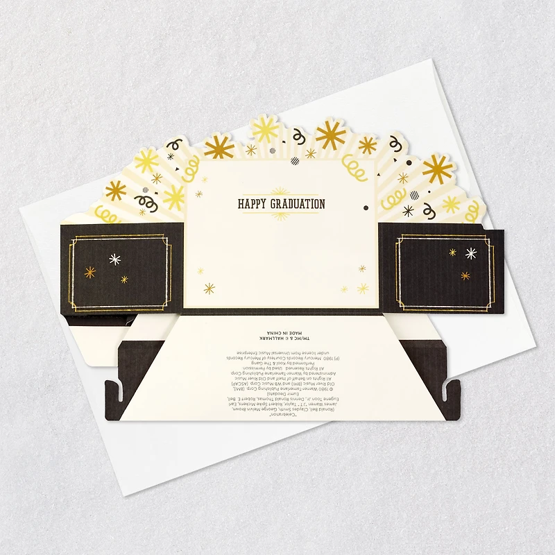 Hats Off to You Musical 3D Pop-Up Money Holder Graduation Card With Light for only USD 9.99 | Hallmark