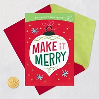 Make It Merry Gift Card Greeting Christmas Card for only USD 4.99 | Hallmark