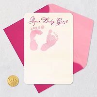 Footprints on Your Heart New Baby Girl Card for only USD 2.99 | Hallmark
