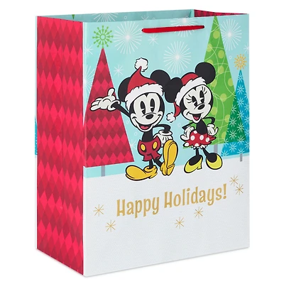 13" Disney Mickey and Minnie Large Christmas Gift Bag for only USD 4.49 | Hallmark