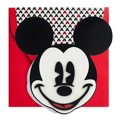 Disney Mickey Mouse Die-Cut Smiling Face Blank Card for only USD 9.59 | Hallmark